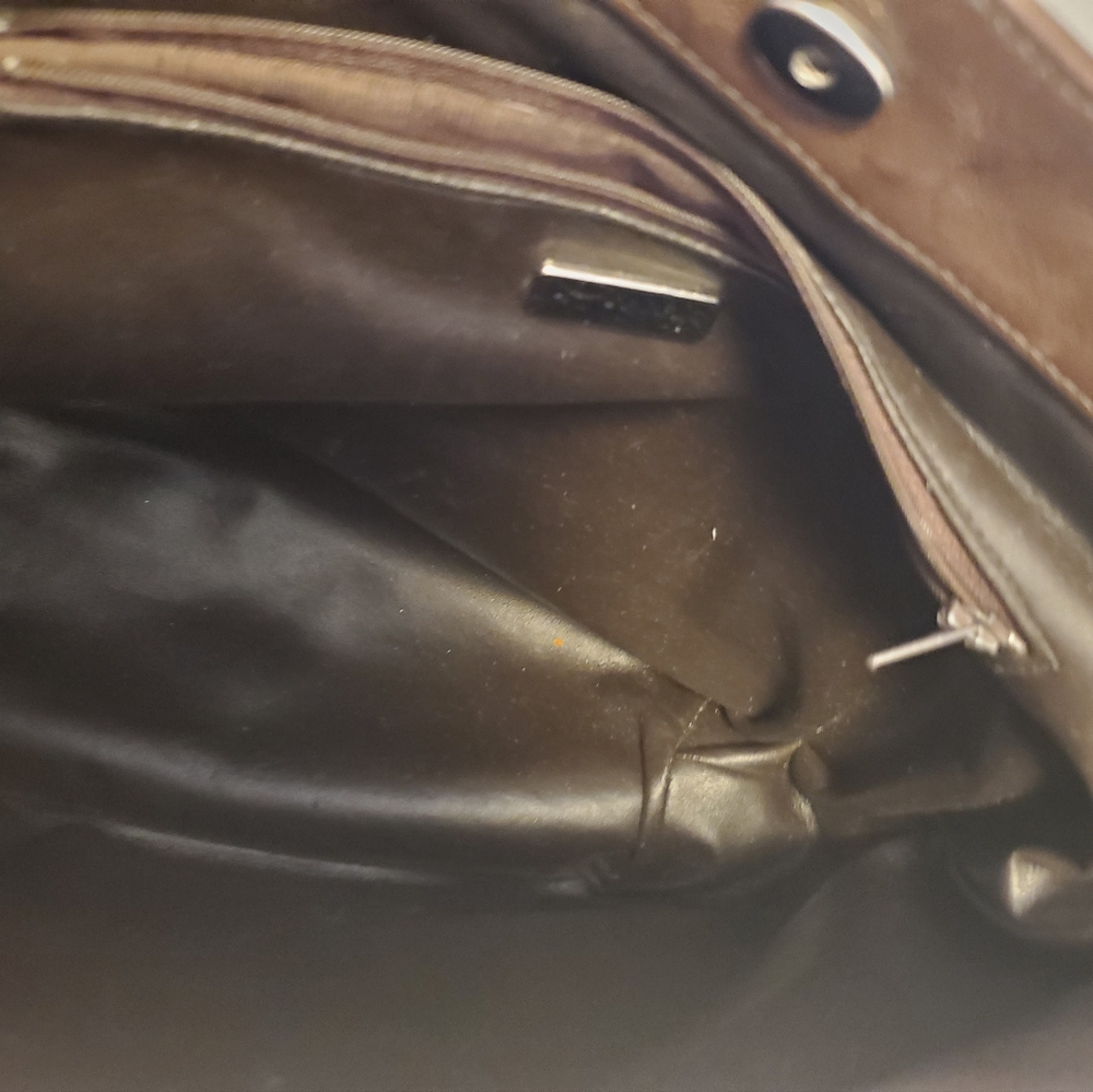 New Brown Designer Shoulder Bag, By MEYERS - Picture 7 of 8